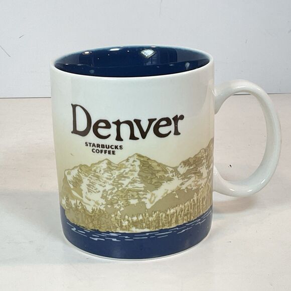 Starbucks DENVER Mug Collector Series 2009 Ceramic Coffee Cup 16 oz - Picture 1 of 8